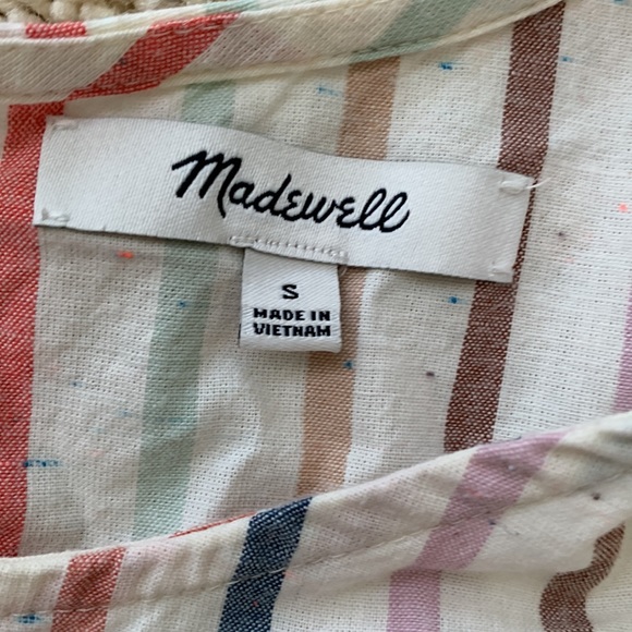 Madewell tie front/button back top. Size small - Picture 3 of 3